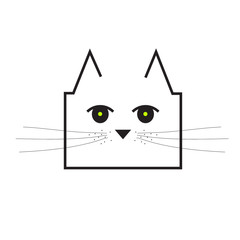 sweet and cute cat vector