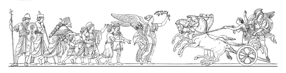 Ancient Greece : Militaria Scene - Victory