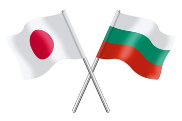 Flags: Japan and Bulgaria