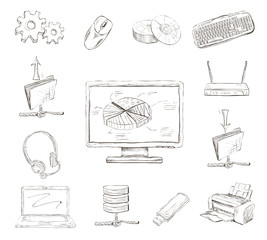 Business Computer Icons Set