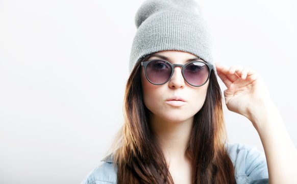 Portrait of hipster teenage girl