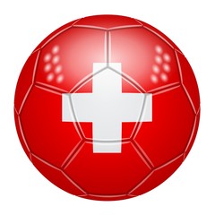 Obraz premium Ballon de football aux couleurs de la Suisse