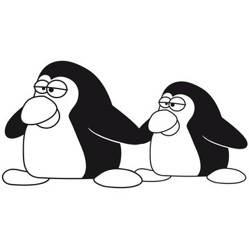 Pinguin Mama Papa Kind Familie