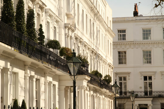 Fototapeta Luxury houses in the neighborhood of Chelsea, London