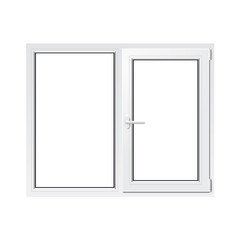 White plastic window vector illustration