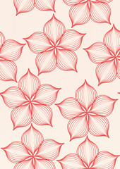 red floral background