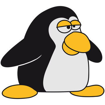 Lustiger Ulkiger Comic Pinguin