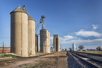 Obraz premium grain elevators in rural Colorado