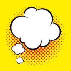 Speech Bubble Isolated On Background Template