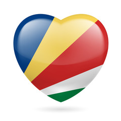 Naklejka premium Heart icon of Seychelles