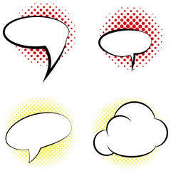 Set Of Different Comic Book Bubbles Isolated