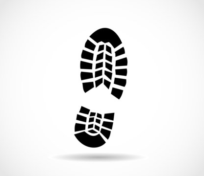 Shoe print vector