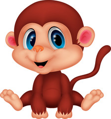 Cute monkey cartoon