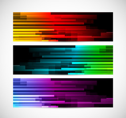 Fototapeta premium Set of lined banners