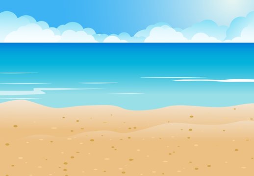 Beach and blue sea background