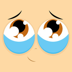 Funny Cartoon Character Face Illustration Editable