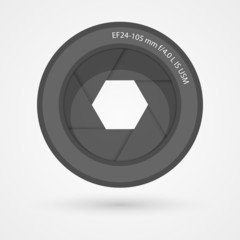Camera lens icon.