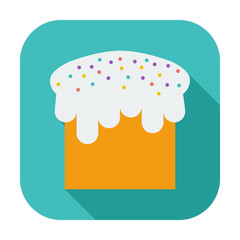 Easter cake single icon.