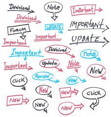 Set of handwritten notes.