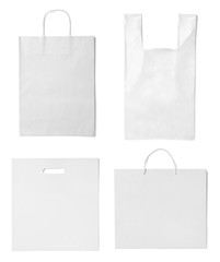 white bag template plastic paper shopping