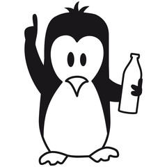 Betrunken Saufen Party Bier Pinguin
