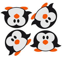 4 Süße Niedliche Kleine Pinguin Babys Kinder