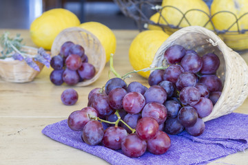 Bunch of grapes ready to eat