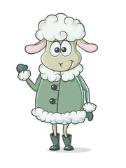 lamb in fur coat