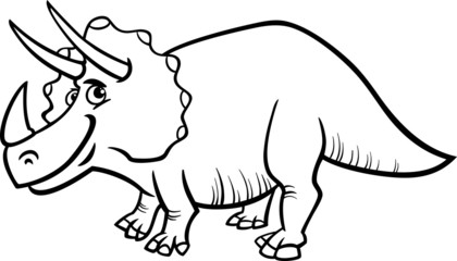 triceratops dinosaur coloring page