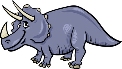 triceratops dinosaur cartoon illustration