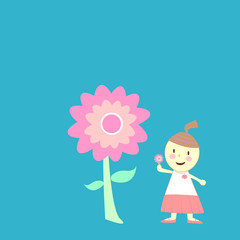 girl and flower