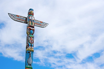 Weathered Totem Pole