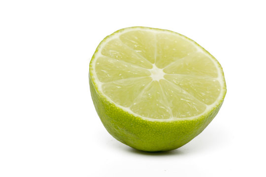 lime fruit isolated on a white background.