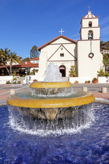 Obraz premium Fountain Mission San Buenaventura Ventura California
