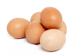 raw chicken eggs isolated