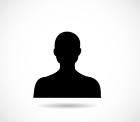 Man head silhouette vector