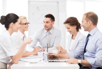 business team having meeting in office