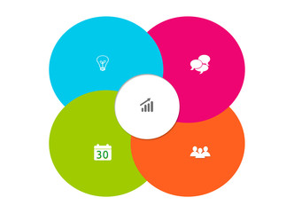 Abstract design with circles for web, marketing or presentations