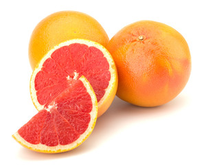 Ripe grapefruit isolated on white background
