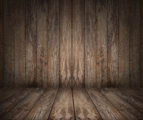 wooden floor and wall