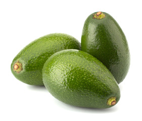 Fresh avocado fruit isolated on white background