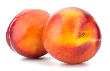 Nectarine fruit isolated on white background