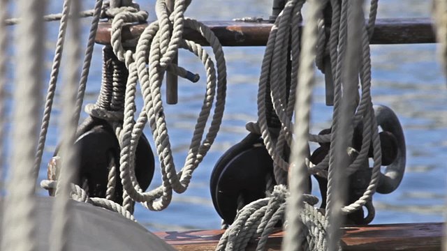 Ropes - Antique pirate sail ship