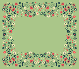 Beautiful frame of flowering branches