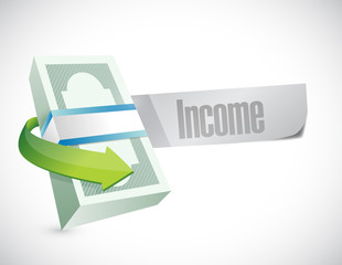 bills income message illustration design