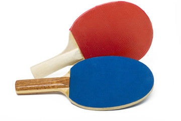 two ping-pong rackets