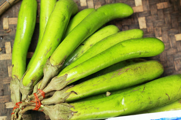 green eggplant in the market
