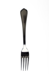 kitchen table fork isolated on a white background.