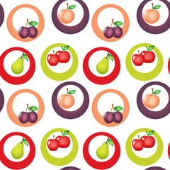 A seamless design with fruits