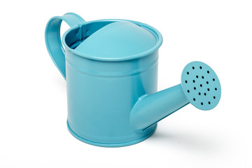 blue water sprinkler isolated on a white background.